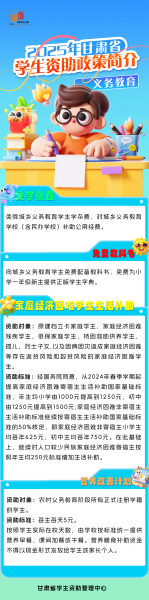 各学段全覆盖！2025年甘肃省学生资助政策简介